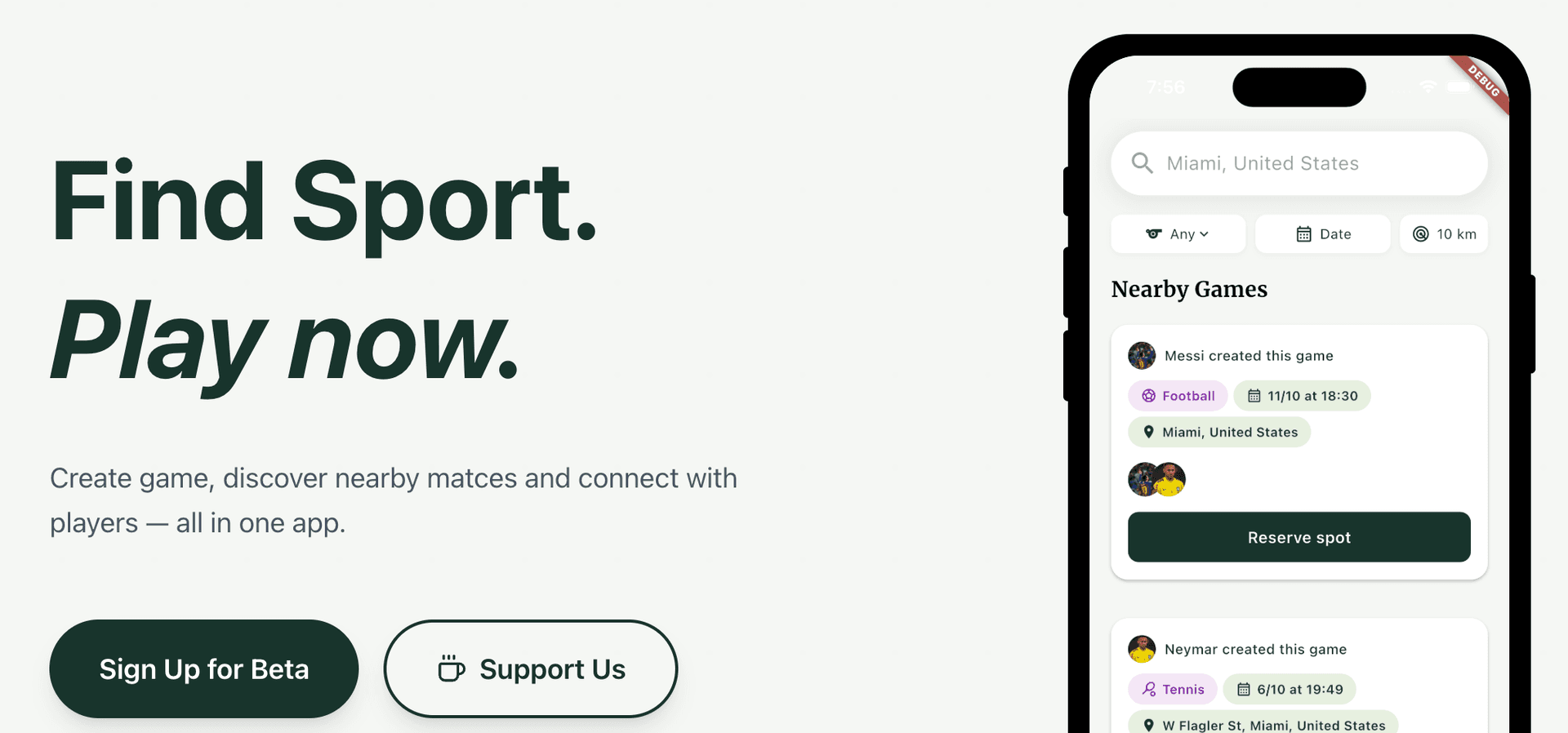 SportzMe - Find Sport. Play Now.